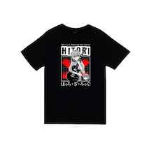 Bocchi The Rock Hitori Anime Baskılı Unisex %100 Pamuk Siyah T-shirt SIYAH