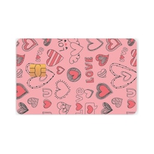 Love Aşk Temalı Kart Kaplama Sticker Kart Etiketi