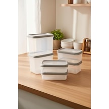 Hide Plus 6&apos Lı Saklama Kabı Beyaz 2x 1,9lt - 2x 1 Lt - 2x 0,70 Lt
