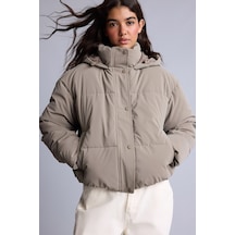 Defacto Su İtici Regular Fit Kapüşonlu Şişme Mont H8586ax26wnbg642 Bej-bg642