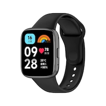 Xiaomi Redmi Watch 3 Active Uyumlu Kordon Ayarlanabilir Soft Yüzey Yumuşak Silikon Kayış Siyah