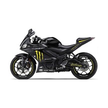 2019-2020 Yamaha Yzf R25 Sarı- Beyaz Monster Yazılı Sticker Etik
