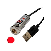 Devremarkt Usb Kablolu 5mw 650nm Nokta Çizgi Lazer Modül 1 Metre Kablo Lens İle Odak Ayarlı 12mm Çap