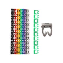0-9 Dijital Kodlu Renkli Kablo İşaretleyici 2,5mm 100lü Paket