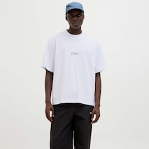 Jack & Jones Dynamic Script Erkek Beyaz Tişört 12273310-bw Beyaz