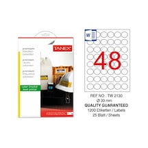Tanex Tw-2130 30MM Polyester Etiket 25 Li