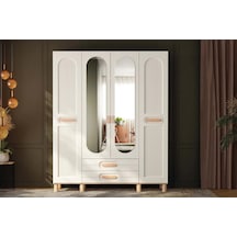Orchide 4 Kapılı Mdf Gardırop Çok Renkli