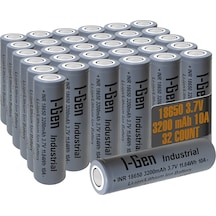 I-gen Industrial E004 Inr 18650 3.7v 3200 Mah 10a 11.84wh Li-ıon Şarjlı Pil Düz Başlı Lityum Pil 32'li Paket I-gen137