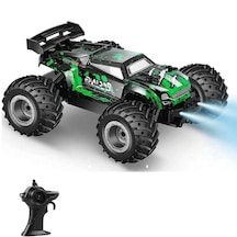 Oyuncak 2.4 Ghz Uzaktan Kumandalı Şarjlı Led Işıklı Drift Atan 15 Km Hız Off Road 45 Dk Batarya Yeşil