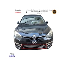 Renault Fluence Krom Ön Tampon Çıtası 4 Parça 2013-2016 P.çelik Makyajlı Kasa