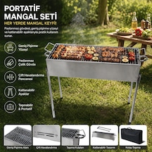Armia Barbekü Mangal Portatif 70cm Ayaklı Standlı Paslanmaz Diğer