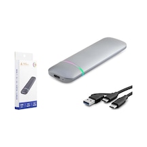 Hadron Hdx1772 Ssd Kutu Type-c3.1 + Usb3.0 Nvme + Ngff M2 Chip Rtl9210b Gri