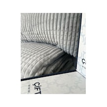 Merinos Modern Line 3 Parça Battaniye Seti - Gri Açık Gri