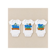 Babylimon Küçük Gezgin Üçlü Beyaz Kısa Kollu Bebek Zıbın Seti Beyaz - 930083906 Beyaz
