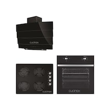 Cucinox Genova MFA 604 - GLS 640 - F18 Touch Turbosuz Siyah Ankastre Set