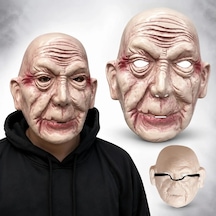 Korkunç Yaşlı Adam Gerçekçi İhtiyar Maske Standart
