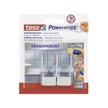 Powerstrips Şeffaf Askı, Beyaz