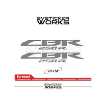 Honda Cbr 250r Sticker Uyumlu Yazı Yüksek Kalite Özel Kesim Folyo 2'li Set Gri