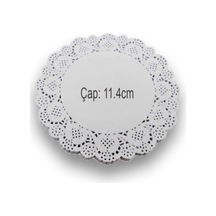Dantelli Doyley Kağıt Altlık Yuvarlak 114mm 25 Adet