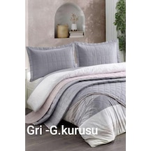 Kristal Casual 7 Parça Çift Taraflı Gelin Seti Koyu Gri - Gül Kurusu Gri - Gülkurusu