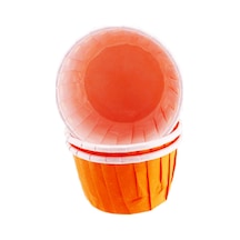 Cupcake Kalıbı Orta Boy Düz Renk 50x39 Mm 100 Adet Turuncu