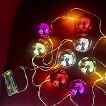 Pil 2 Metre 10 Led Li 2 Kademeli Parlak Top Led Yılbaşı Ağacı Süsü Mz 3 Diğer