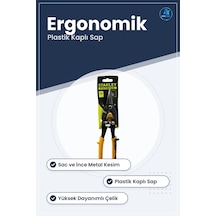 Sac Ve Teneke Kesme Makası Plastik Kaplı Saplı Kesici Ergonomik T