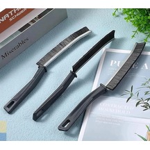 Home 2 Adet Detay Fırçası,banyo,mutfak,lavabo,pencere Kenarları,derz Temizliği İçin İnce Fırça,tuvalet Ve Klozet İçin Temizlik Fırçası Siyah