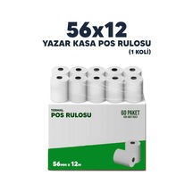 56x12 600 Adet Rulo Koli Termal Pos Rulosu / Pos Kağıdı