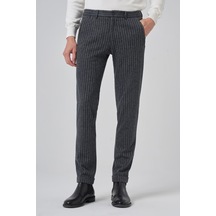Morven Erkek Gri Trend Slim Fit Lastikli Fermuarlı Pantolon 25ks003004100 Gri