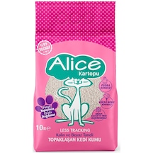 Alice Kalın ve Beyaz Taneli Topaklaşan Pudra Kokulu Kedi Kumu 10 L