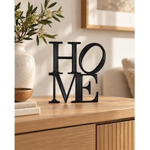 Modern Tasarım 20x20 Cm "home" Yazılı Dekoratif Ev Objesi 20 x 20
