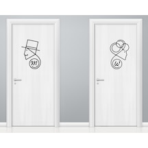 Bk Home Wc Tasarımlı Kapı Sticker-10