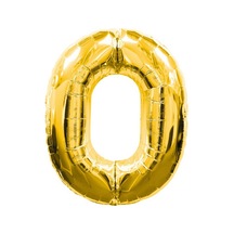 Parti Aksesuar 0 Rakamlı Folyo Balon Gold Renk 40 İnç Çocuk