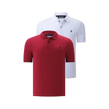 İkili Set T8561 Dewberry Erkek Tshırt-beyaz-bordo