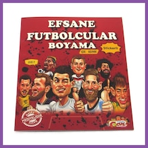 Bezos Efsane Futbolcular Çıkartmalı Maskeli Boyama Kitabı Bzoshb Çok Renkli