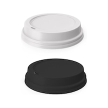 8 Oz Emzik Kapak Beyaz - Siyah 1.000 Adet