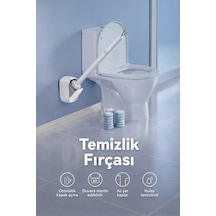 Tuvalet Fırçası - Yeni Nesil, Banyo Fırçası, Hijyenik Fırçası, Wc Fırça, Çok Amaçlı Beyaz