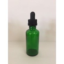 50Ml Cam Yeşil İnce Damlalıklı Çocuk Kilitli Kapak Siyah(10 Ad...