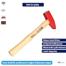 200 Gr Tesviye Çekiç Ahşap Saplı Dövme Çelik Çekiç