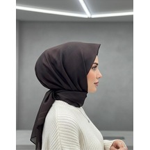 Bushu Kadın Monogram Twill Eşarp Kahverengi