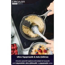 Cırculon A1 Serisi 16cm Cam Kapaklı Sos Tenceresi Gri