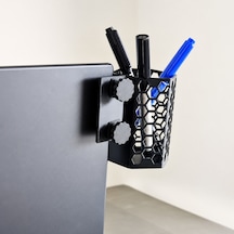 Bezos 3d Baskı Monitor Kalemlik - Petek Desenli Laptop Kenar Altıgen Kalemlik-siyah Hb006