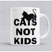Cats Not Kids Kediler Çocuklar Değil Kupa Bardak Porselen Karışık