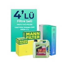Mann Volvo V60 1.6 Benzin Filtre Bakım Seti Liqui Moly Motor Yağlı (2011-2015) 4 Lü -