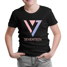 Seventeen - Logo Üçgen Siyah Çocuk Tshirt 001