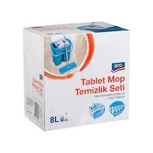 Aro Tablet Mop Temizlik Seti - 8 Litre Hazneli, Islak Kuru Mop Kovası 2'li Ekonomik Paket - 2 A Tarı