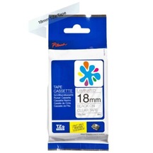 Brother Tze-141 Şeffaf Üzerine Siyah Uyumlu Etiket Şeridi Şeffaf