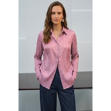Sateen Salaş Gömlek - Pembe-137369
