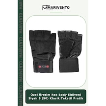Özel Üretim Rex Body Eldiveni Siyah S 50 Klasik Tekstil Pratik Dİğer